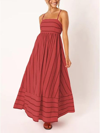 MEYRA | Sommer Gestreiftes Maxikleid
