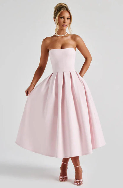 LAILA-MARIE | Curve Torch Midikleid