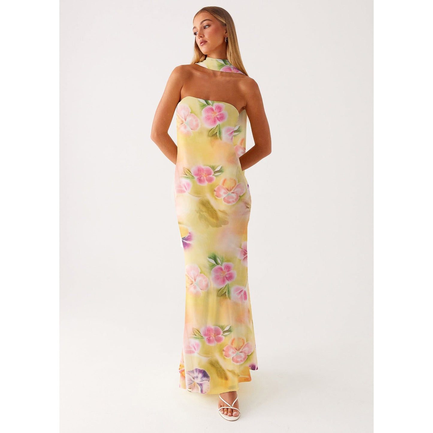 CHARLOTTE | Chiffon-Maxikleid