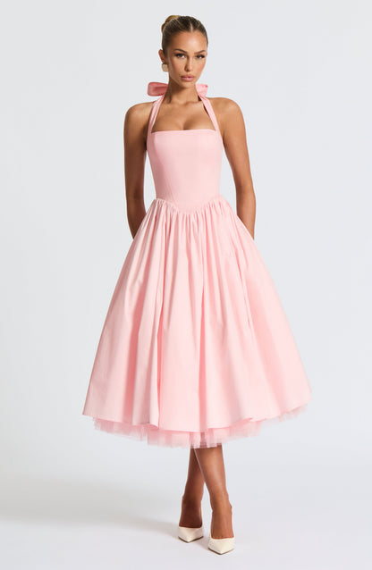 TESSA | Vintage-inspiriertes Halter Midi Kleid