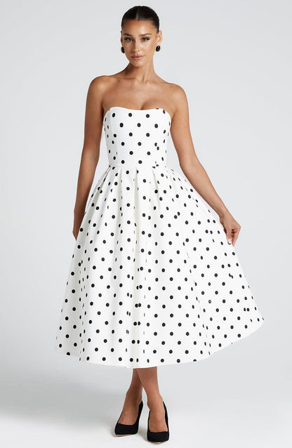 LAILA-MARIE | Curve Torch Midikleid