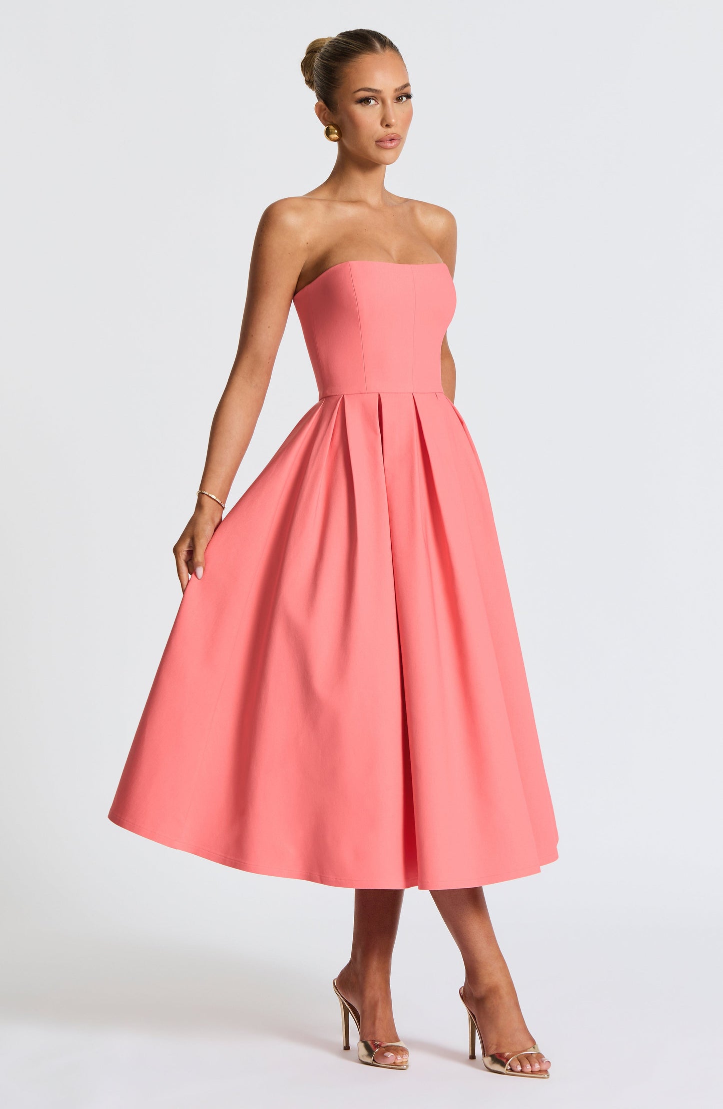 LAILA-MARIE | Curve Torch Midikleid