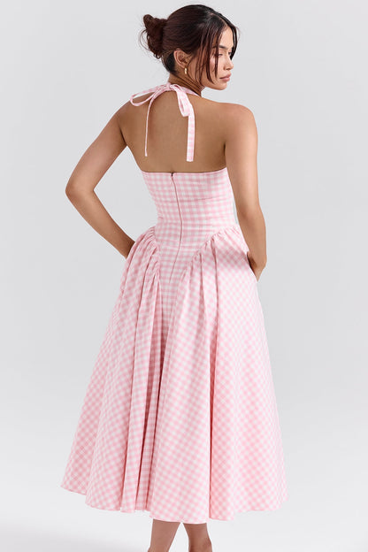 CHEYENNE | Luxuriöses Midi-Kleid mit Tiefem Ausschnitt