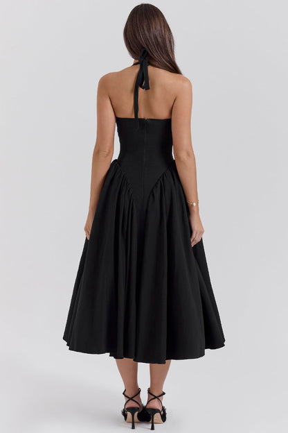 CHEYENNE | Luxuriöses Midi-Kleid mit Tiefem Ausschnitt