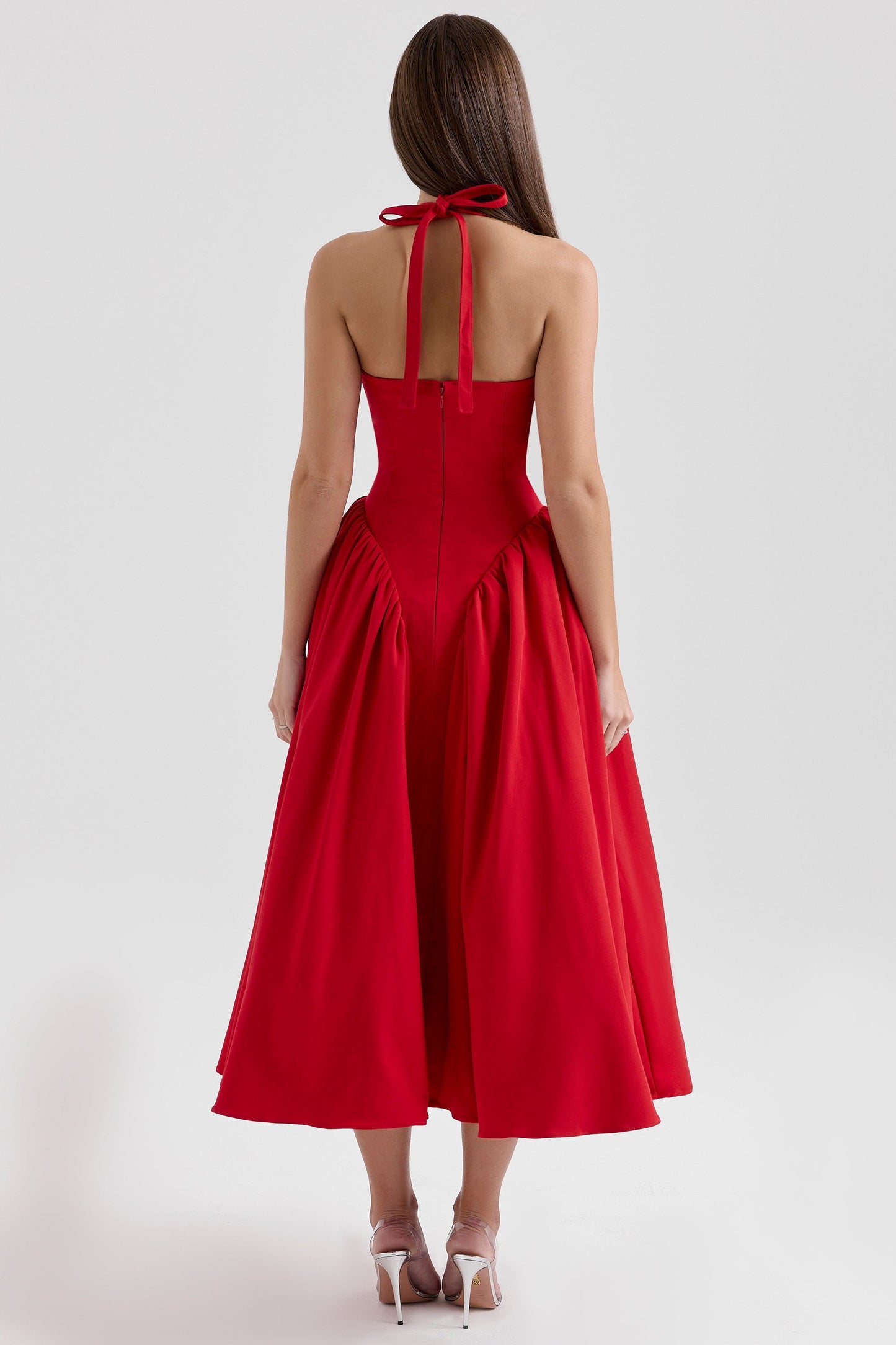 CHEYENNE | Luxuriöses Midi-Kleid mit Tiefem Ausschnitt