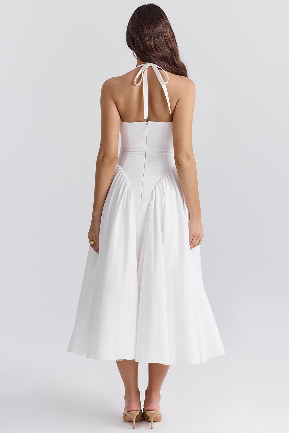 CHEYENNE | Luxuriöses Midi-Kleid mit Tiefem Ausschnitt