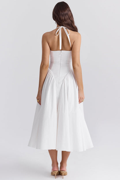 CHEYENNE | Luxuriöses Midi-Kleid mit Tiefem Ausschnitt