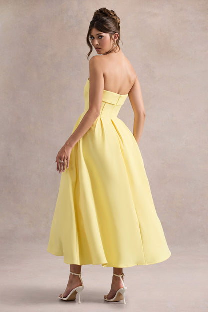 ANNE | Stilvolles Midi-Kleid mit Schulterfreiem Ausschnitt