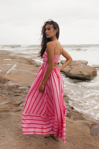 MEYRA | Sommer Gestreiftes Maxikleid